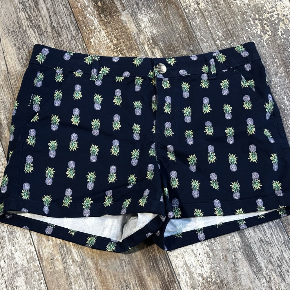 SO Navy Pineapple Print Teen Shorts - 13 NEW